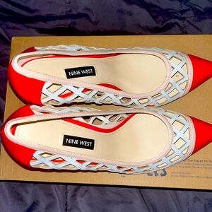Nine West Red and White
